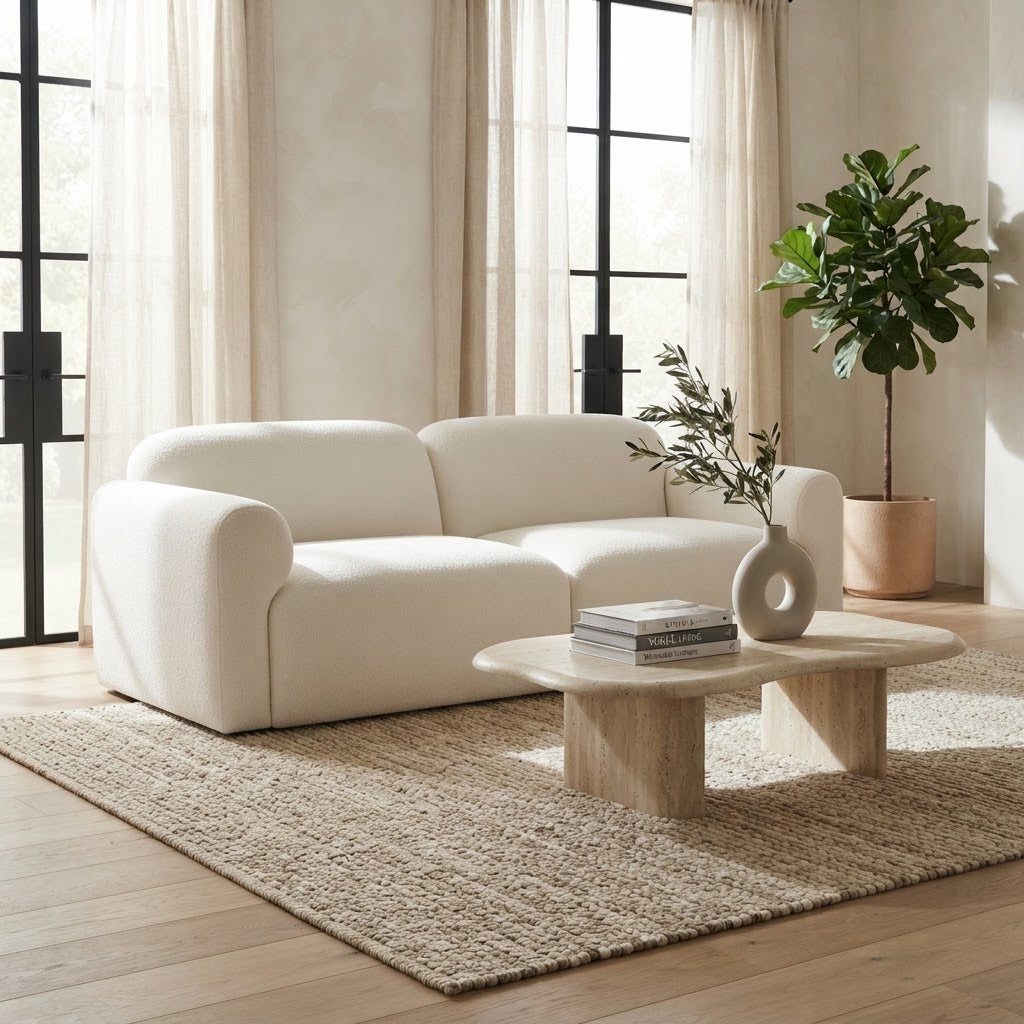 Gorge 81" Modular Performance Fabric Loveseat - Modern Contemporary & Deep Lounge Seating