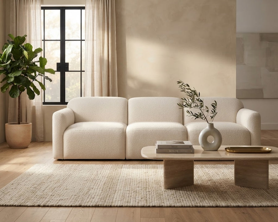 Gorge 116" Modular Fabric Sofa with Connectors - Contemporary Deep Seating