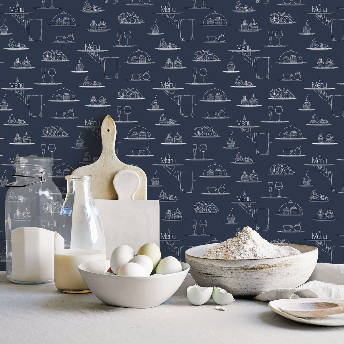 Galerie Just Kitchens Chalkboard Menu Wallpaper