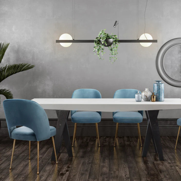 Swell Light Grey Velvet Chair