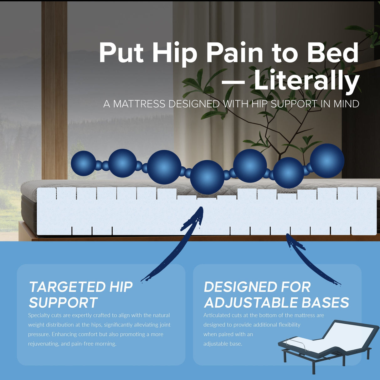 8” Essentials Comfort Reactive Medium Firm Mattress - Cooling Foam