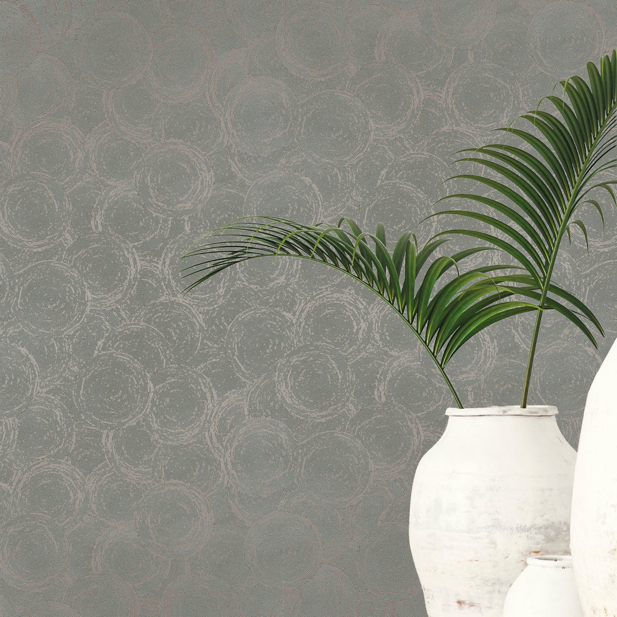 Galerie Hygge Home Stone Circles Motif Wallpaper