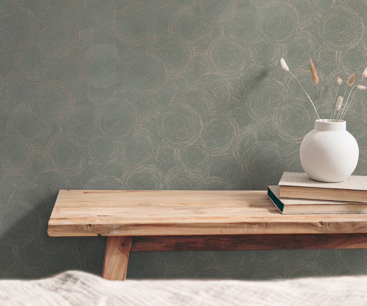 Galerie Hygge Home Stone Circles Motif Wallpaper