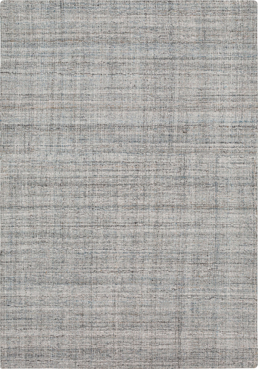 Karastan Haberdasher Silver Casual Area Rug - Hand Tufted Polyester, Made in India
