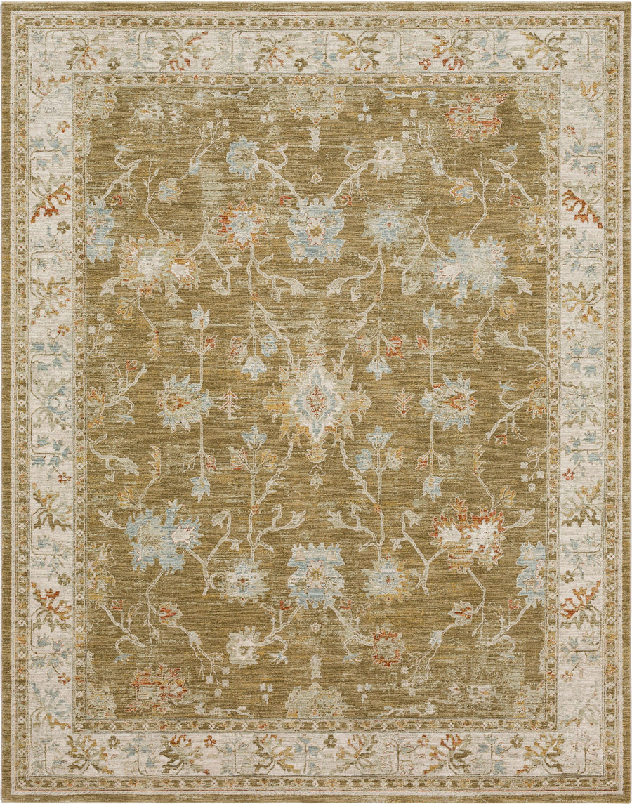 Karastan Adalia Iznik Brown Traditional Area Rug - Machine Woven Polyester, Made in Turkey