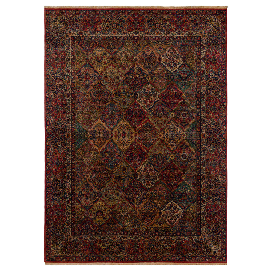 Karastan Kirman Multi Traditional Area Rug - Hand Knotted Wool, Made in India