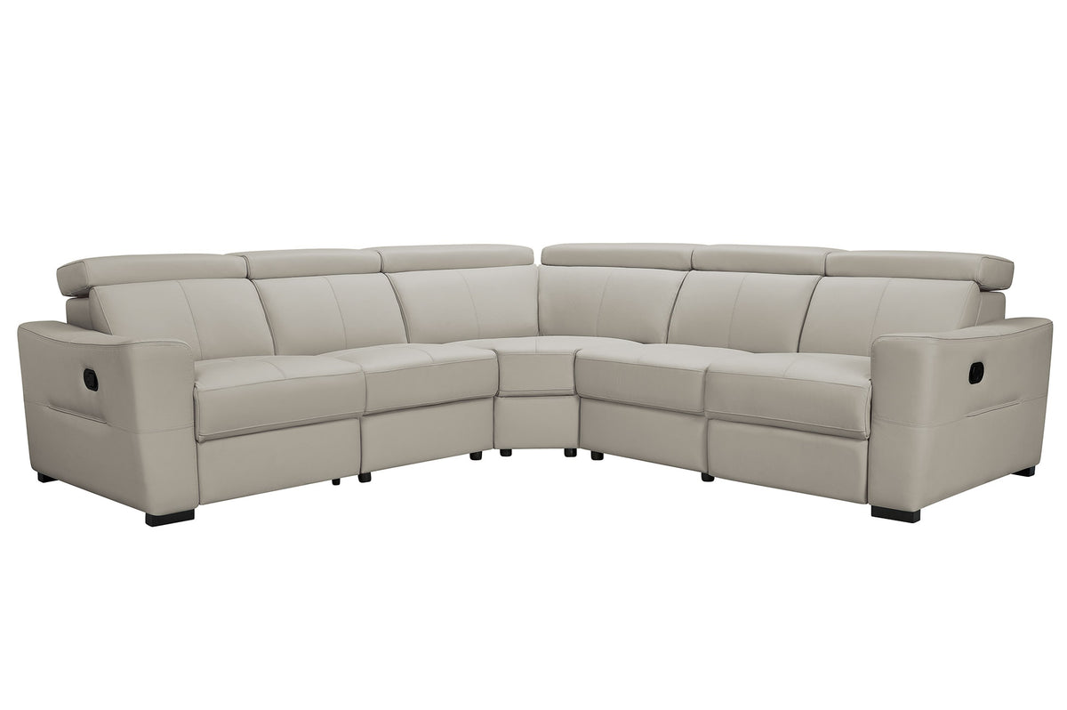 6021 Reclining Leather Sectional & Armchair