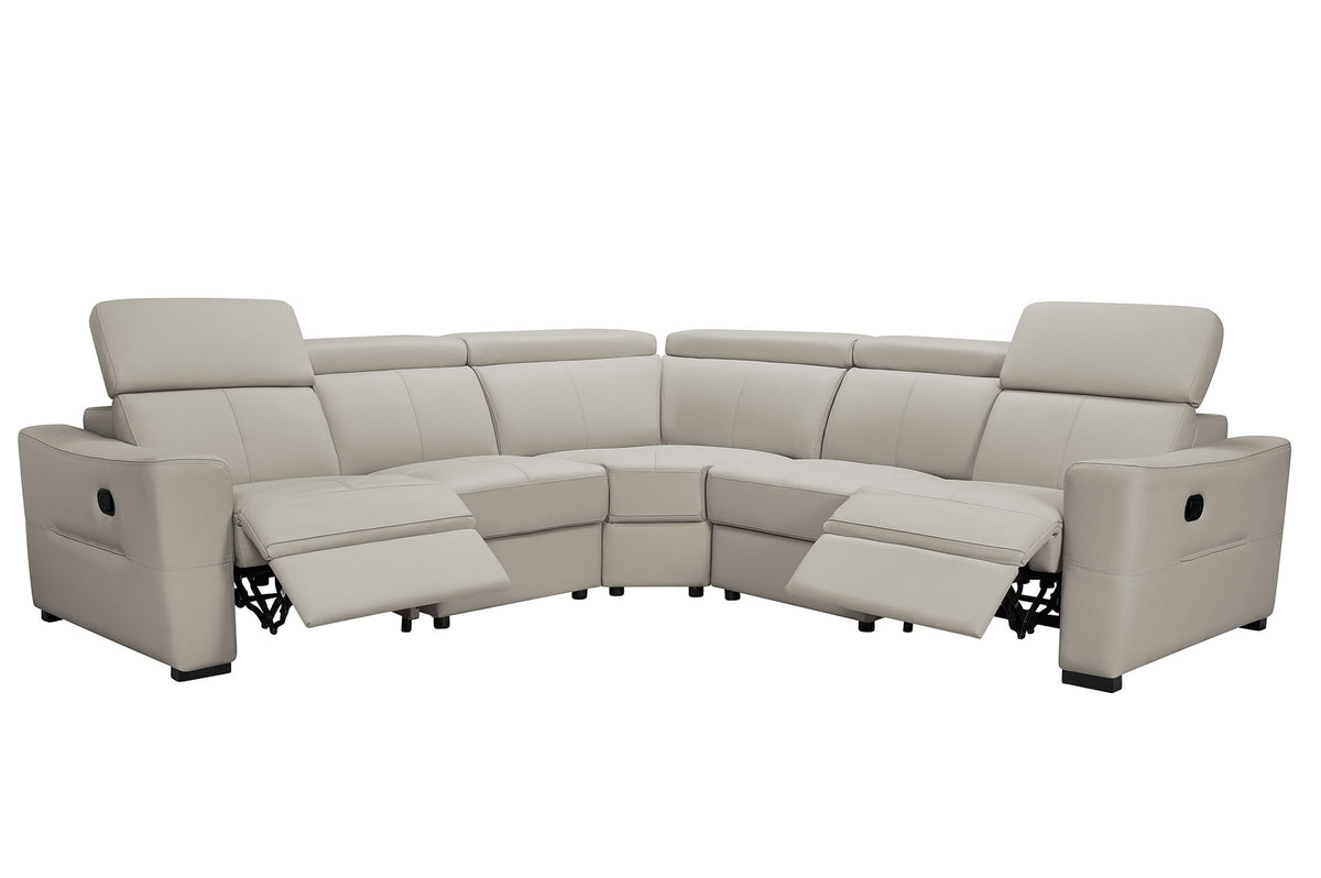 6021 Reclining Leather Sectional & Armchair