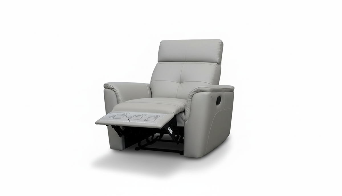 8501 Italian Leather Reclining Sofa, Loveseat & Chair