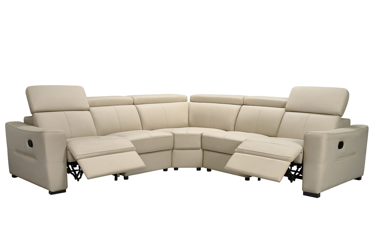 6021 Reclining Leather Sectional & Armchair