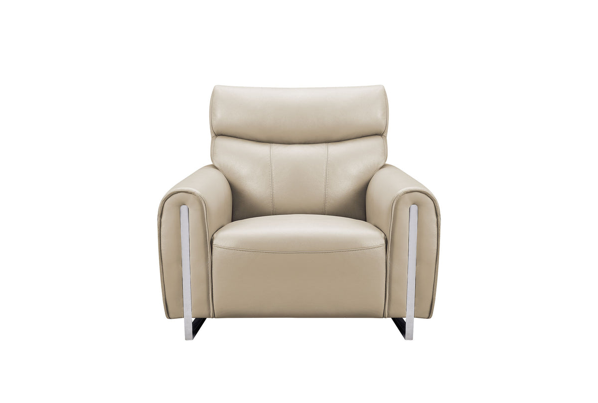 6053 Modern Leather Sofa, Loveseat & Chair