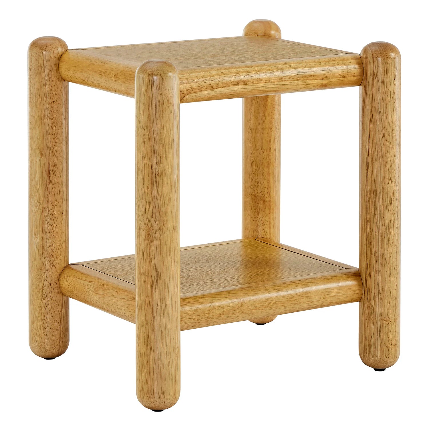 Arcus Rectangular 2-Tier Side Table in Oak