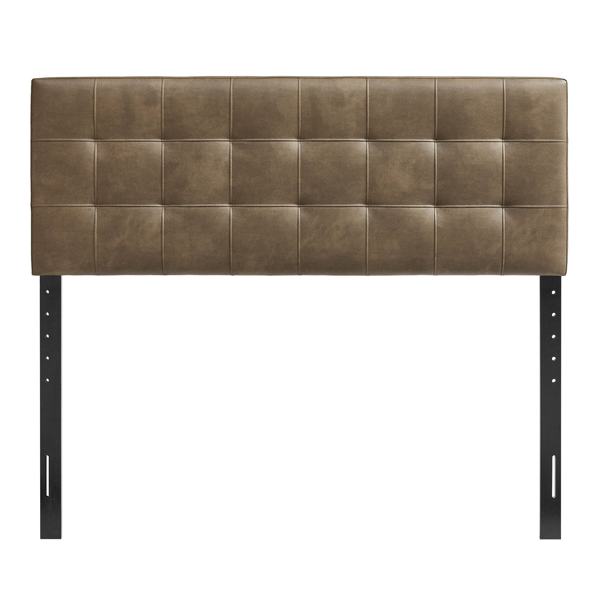 Lily Tufted Vegan Leather Headboard - Adjustable Height Upholstered Bed Back - Twin Full Queen King
