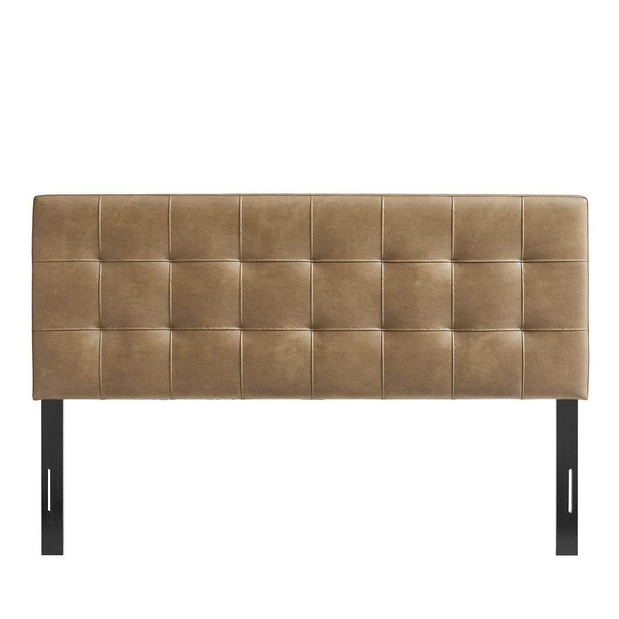 Lily Tufted Vegan Leather Headboard - Adjustable Height Upholstered Bed Back - Twin Full Queen King
