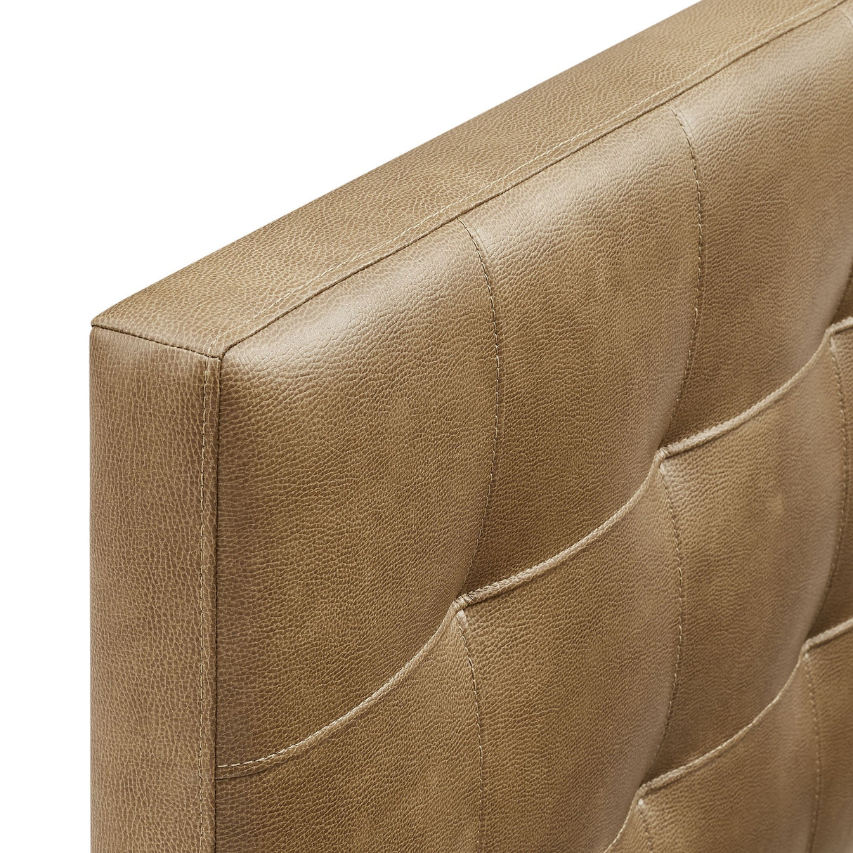 Lily Tufted Vegan Leather Headboard - Adjustable Height Upholstered Bed Back - Twin Full Queen King