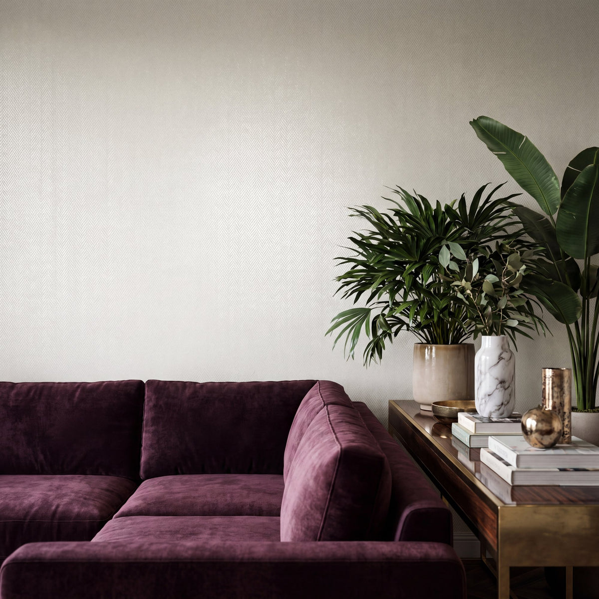 Galerie Metallic FX 2 Chevron Wallpaper
