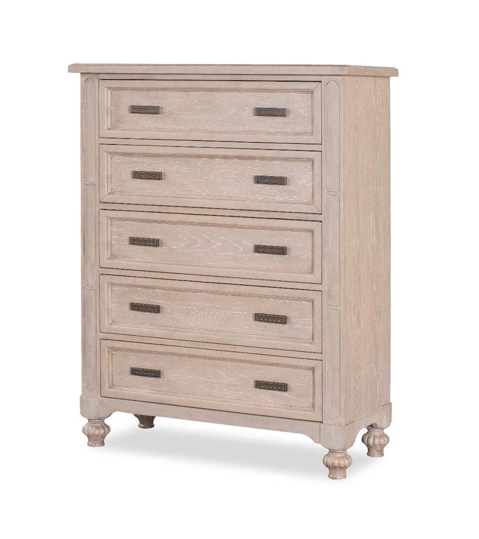 Marina Rich Wood Finish Sleigh Bedroom Set with Storage Pieces