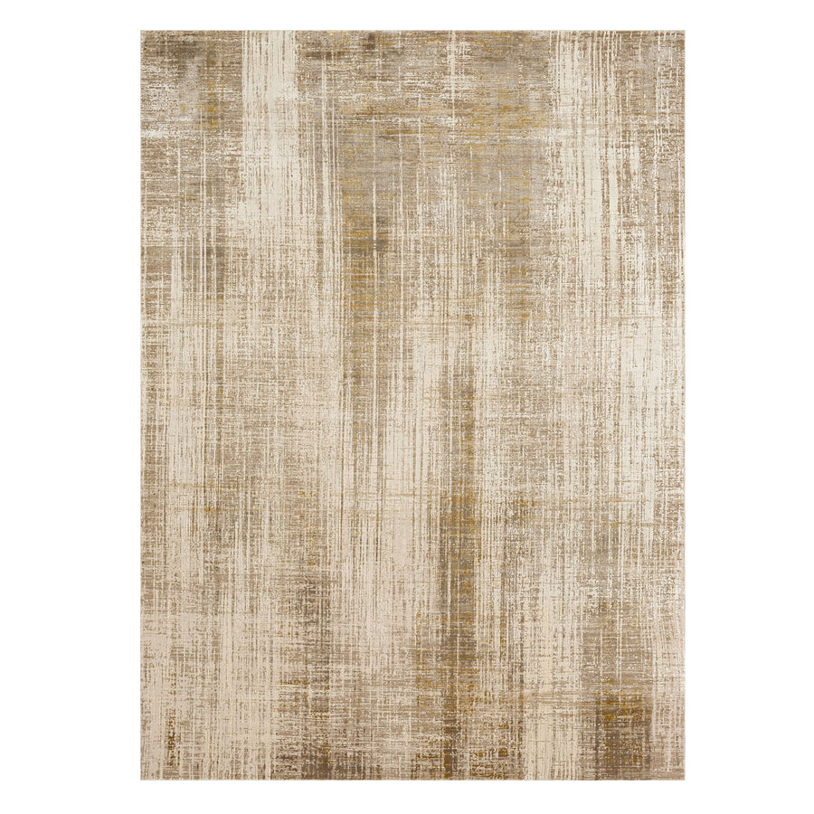 Karastan Tryst Messina Cream Transitional Area Rug - Machine Woven Rayon/Viscose, Made in Turkey