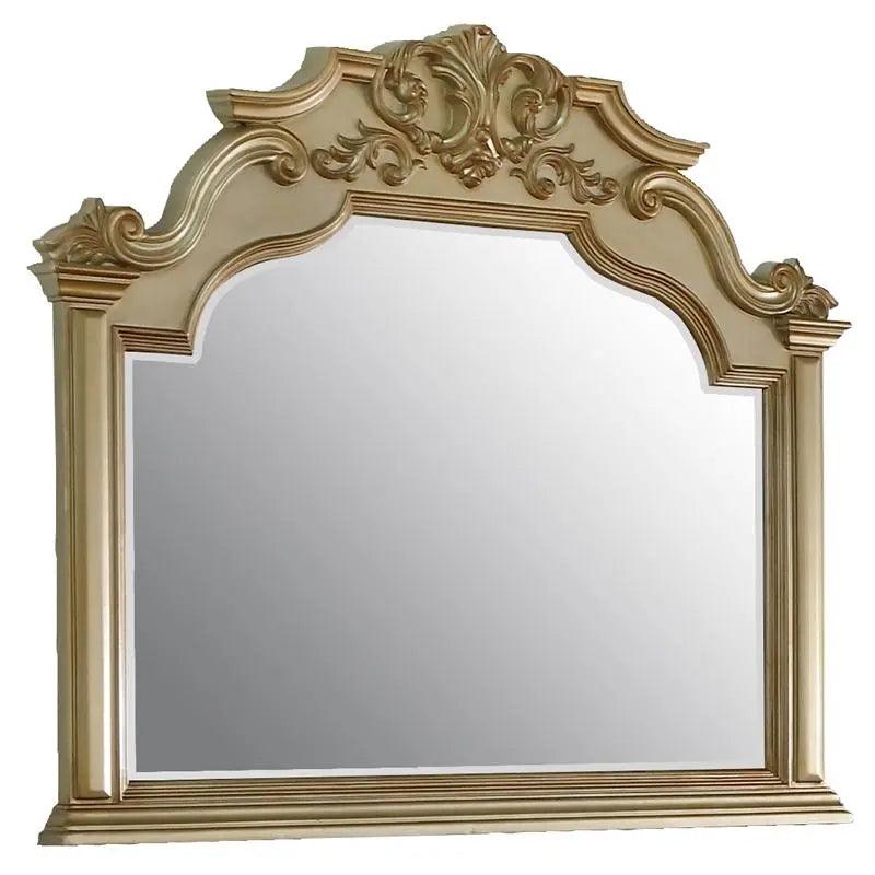 Grand Traditional Miranda Ornate Gold Finished Master Bedroom Set