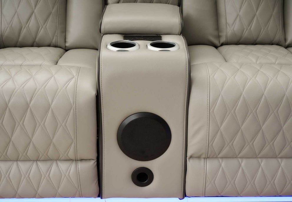 Astor Sectional Sofa with Massage, Heat, Bluetooth & LED Lights