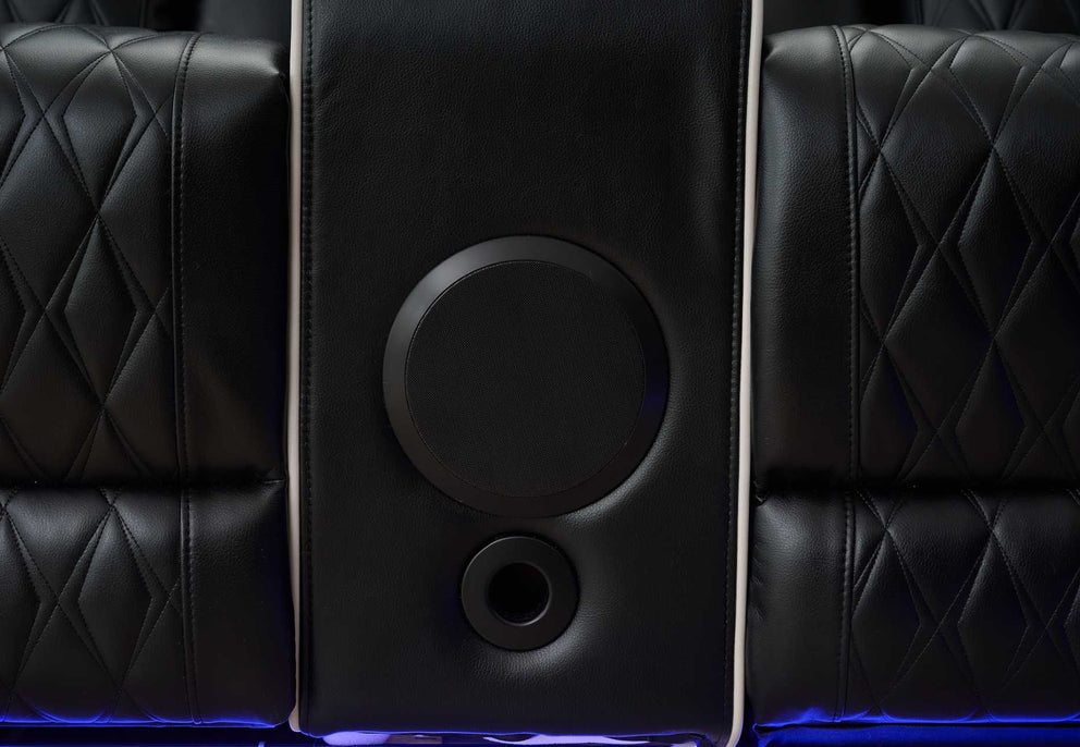 Astor Sectional Sofa with Massage, Heat, Bluetooth & LED Lights