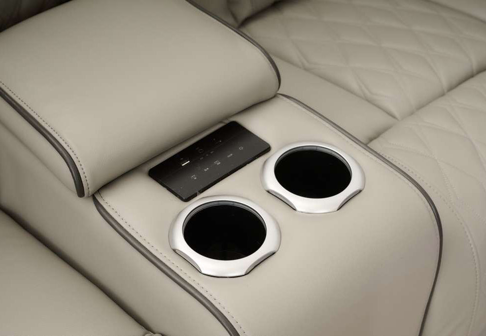 Astor Sectional Sofa with Massage, Heat, Bluetooth & LED Lights