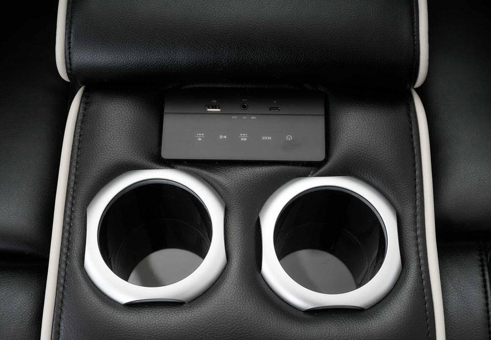 Astor Sectional Sofa with Massage, Heat, Bluetooth & LED Lights