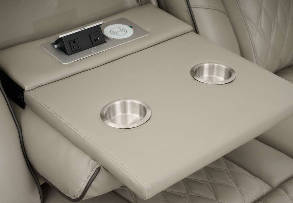 Astor Sectional Sofa with Massage, Heat, Bluetooth & LED Lights