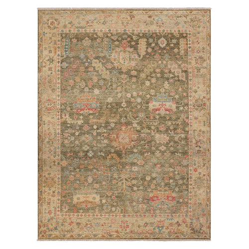 Karastan Sundar Prasann Charcoal Area Rug - Hand Knotted Wool, Made in India