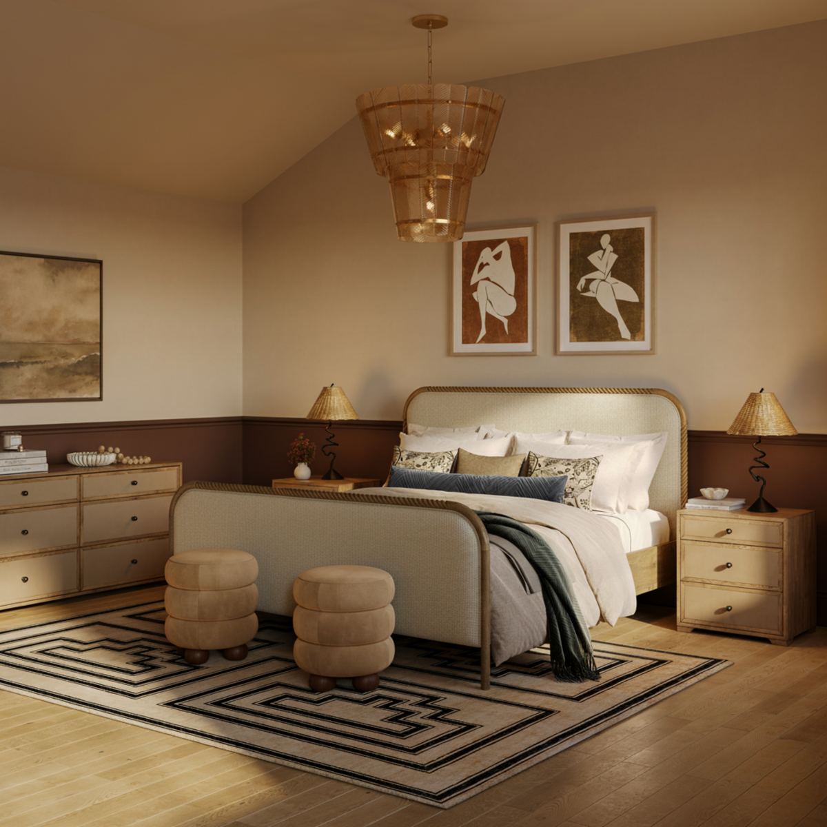 Hatia Basketweave Panel Bed - View 2