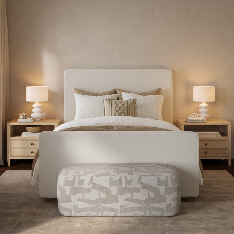 Bristol Park Ivory Upholstered Bed