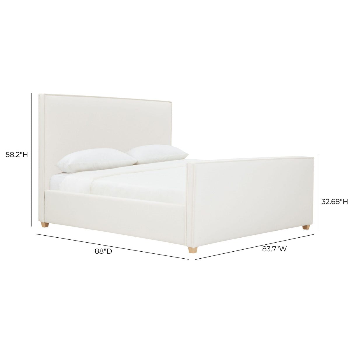 Bristol Park Ivory Upholstered Bed