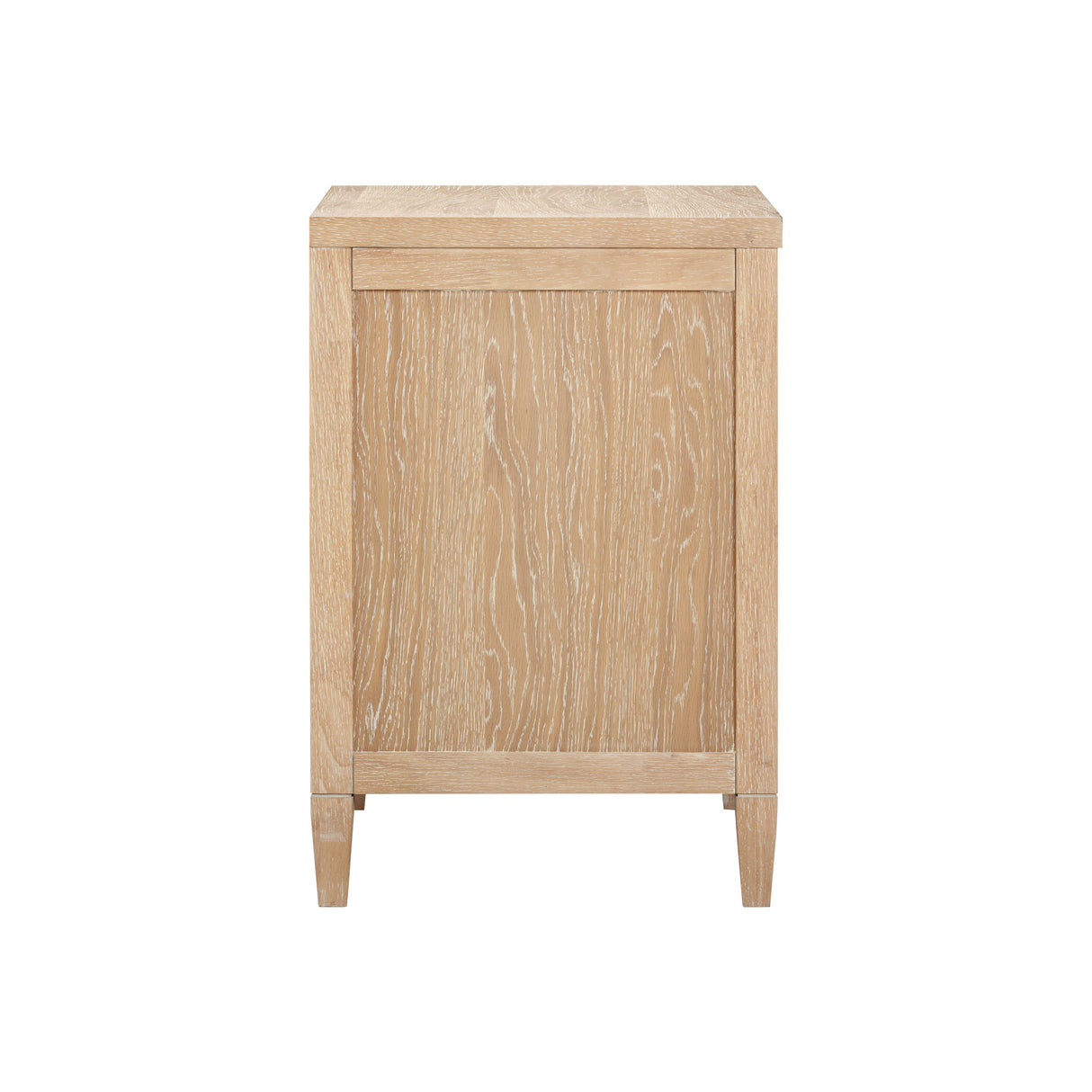 Bristol Park 30" Whitewashed Oak Wood 2-Drawer Nightstand