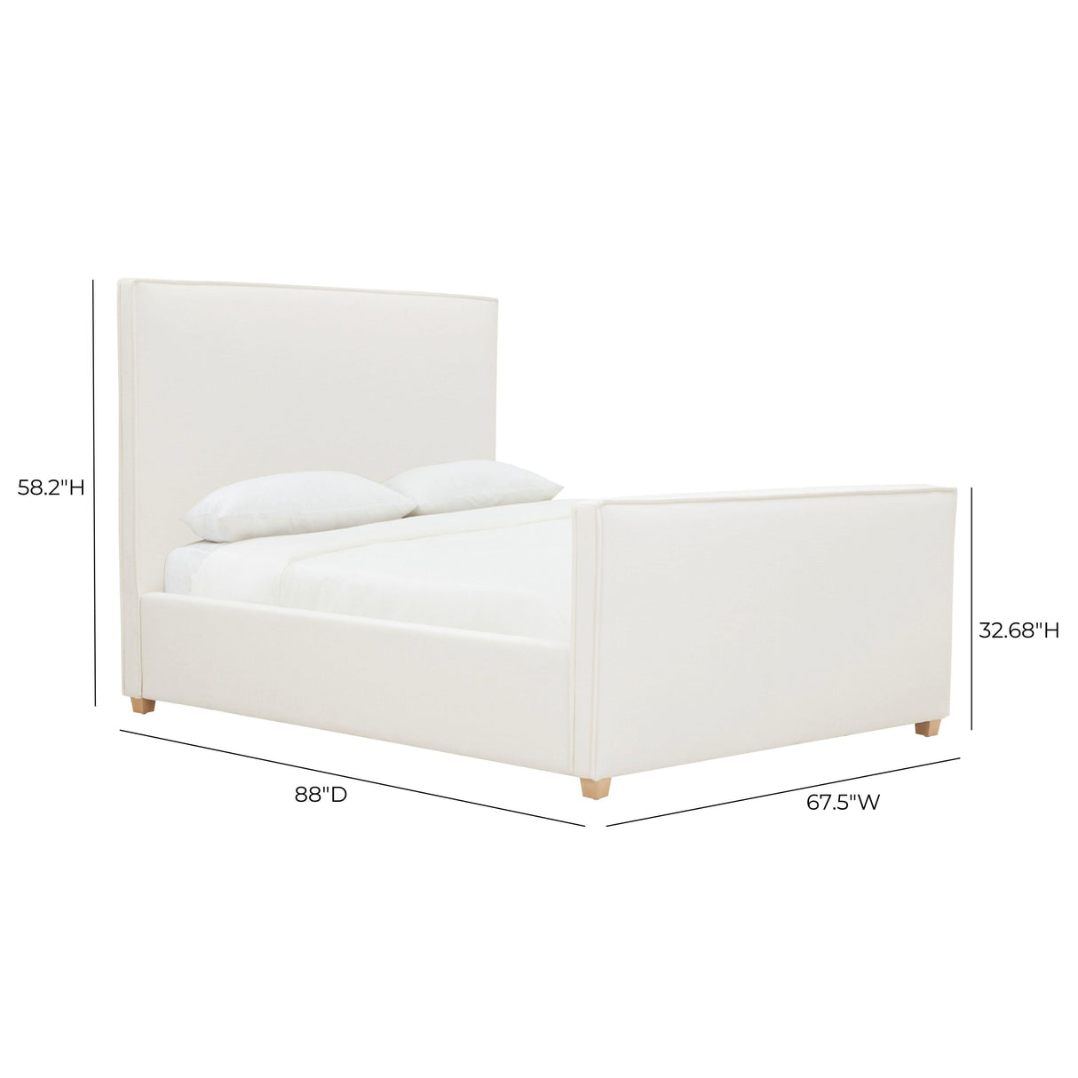 Bristol Park Ivory Upholstered Bed