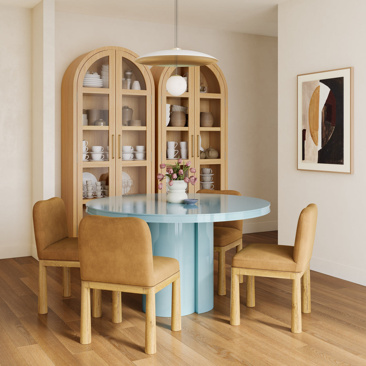 Elora 47" Lacquer Round Dining Table