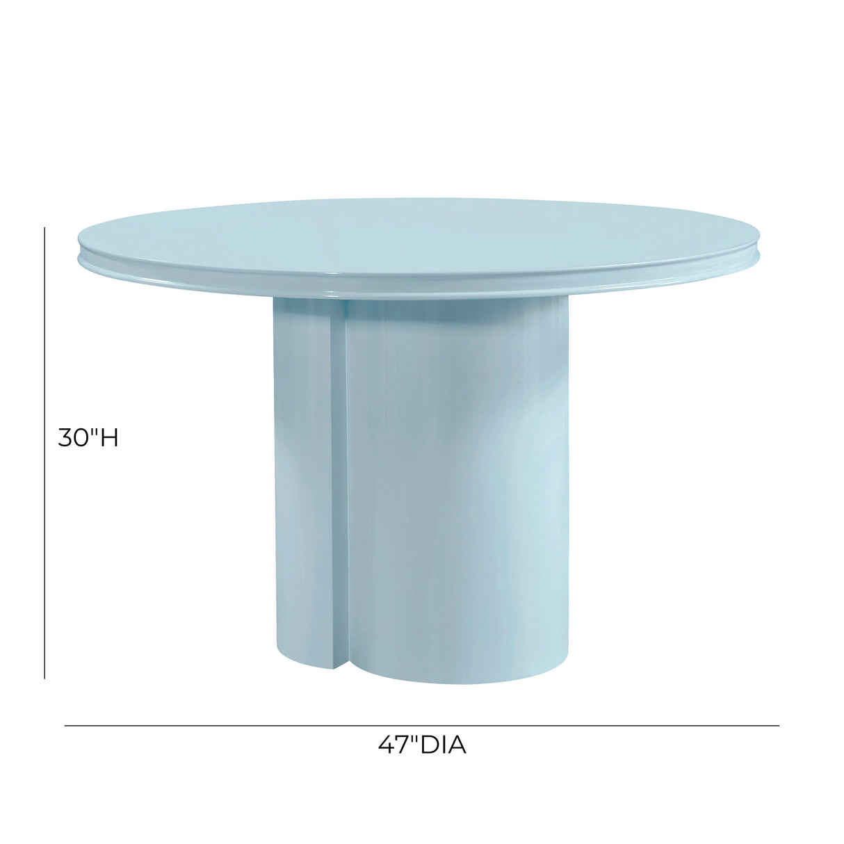 Elora 47" Lacquer Round Dining Table