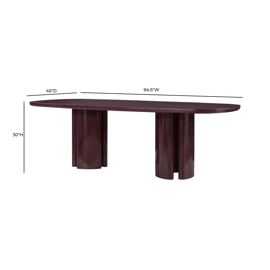 Zola 94.5" Lacquer Oval Dining Table
