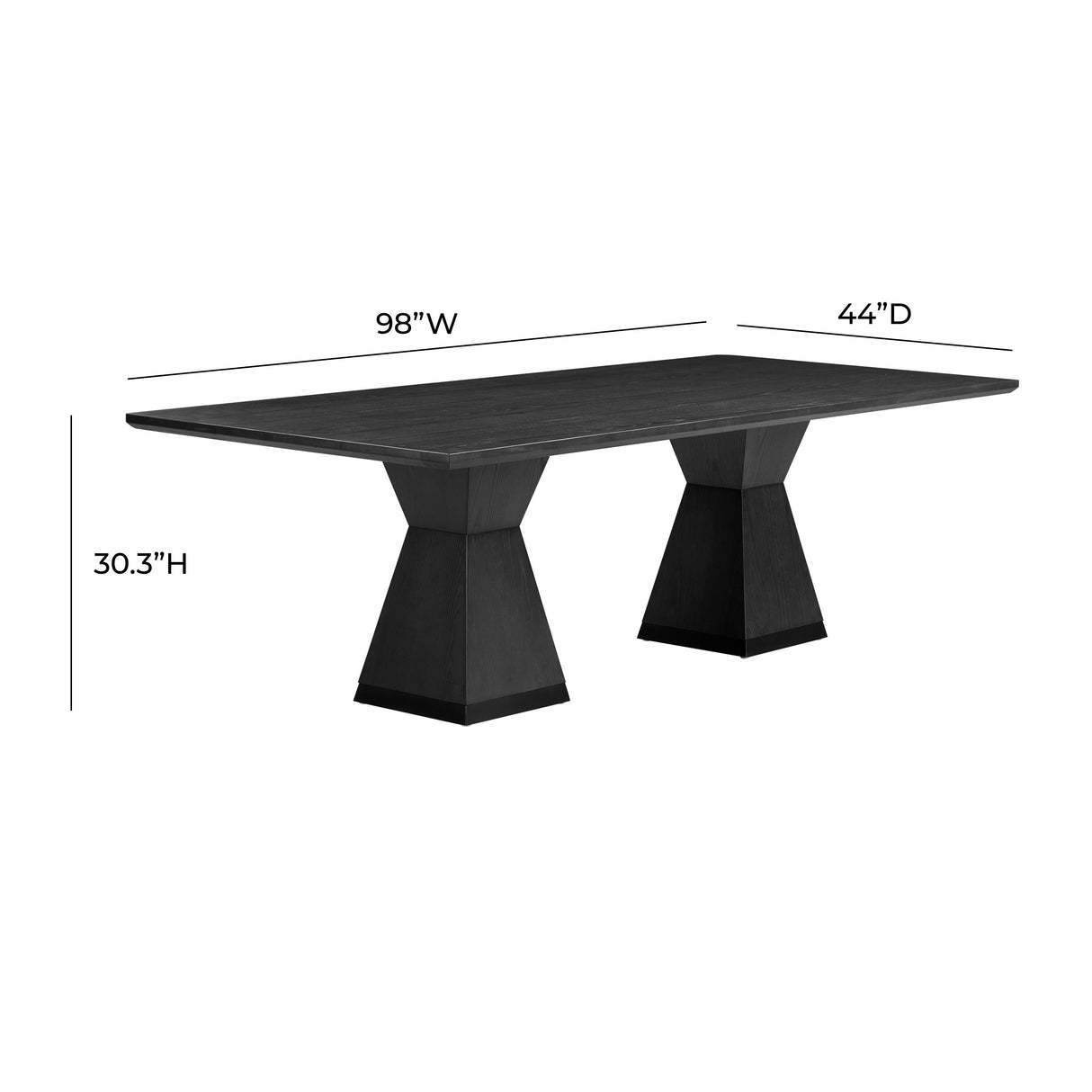 Nolan 98" Wood Rectangular Dining Table