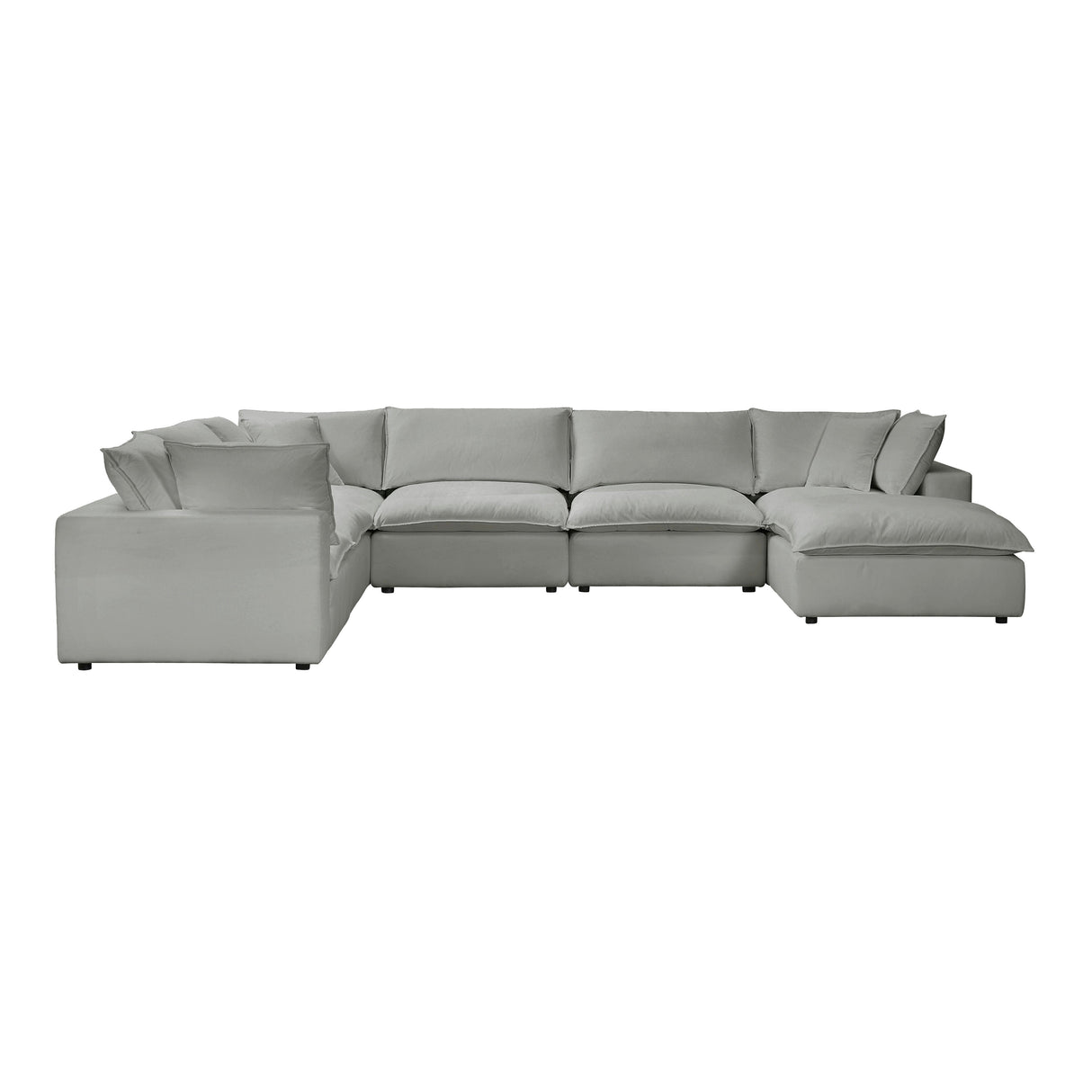Cali 7-Piece Performance Fabric Modular Large Chaise Sectional