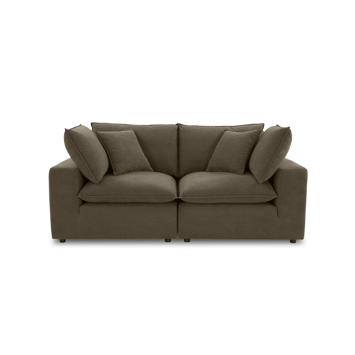 Cali 80" Chocolate Brown Performance Velvet Loveseat