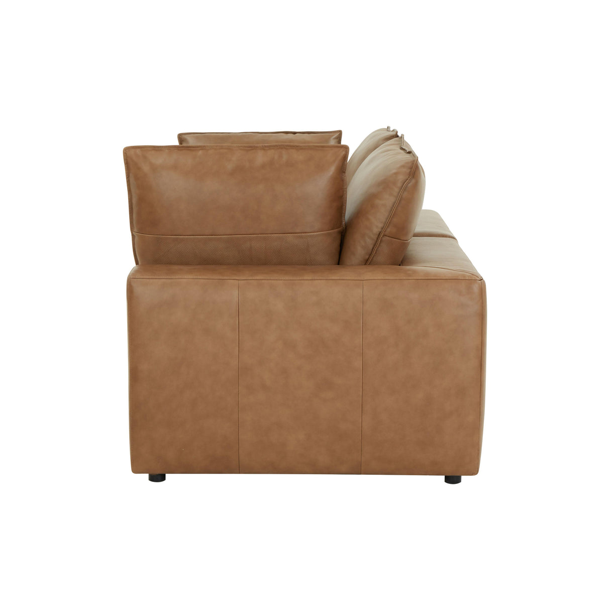 Cali 80" Brown Leather Modular Loveseat