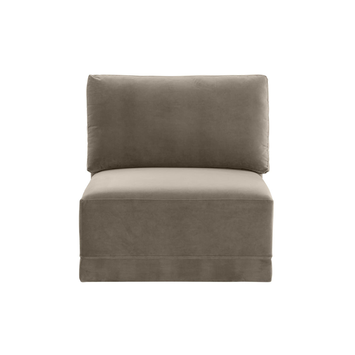 Willow Performance Velvet Modular Armless Chair - View 3