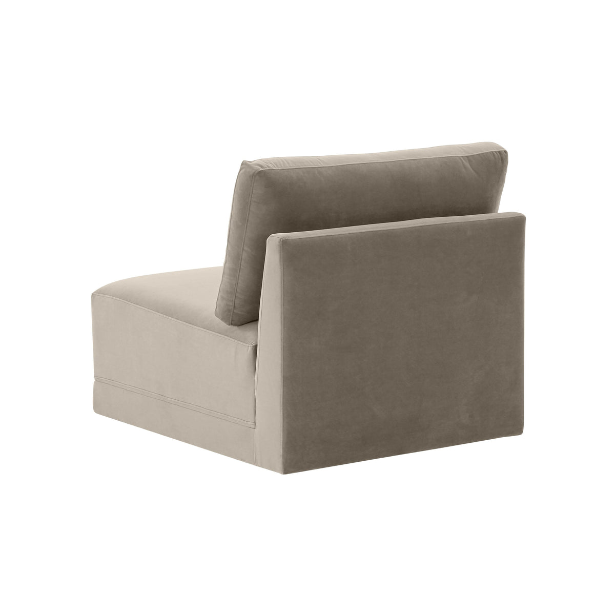 Willow Performance Velvet Modular Armless Chair - View 4