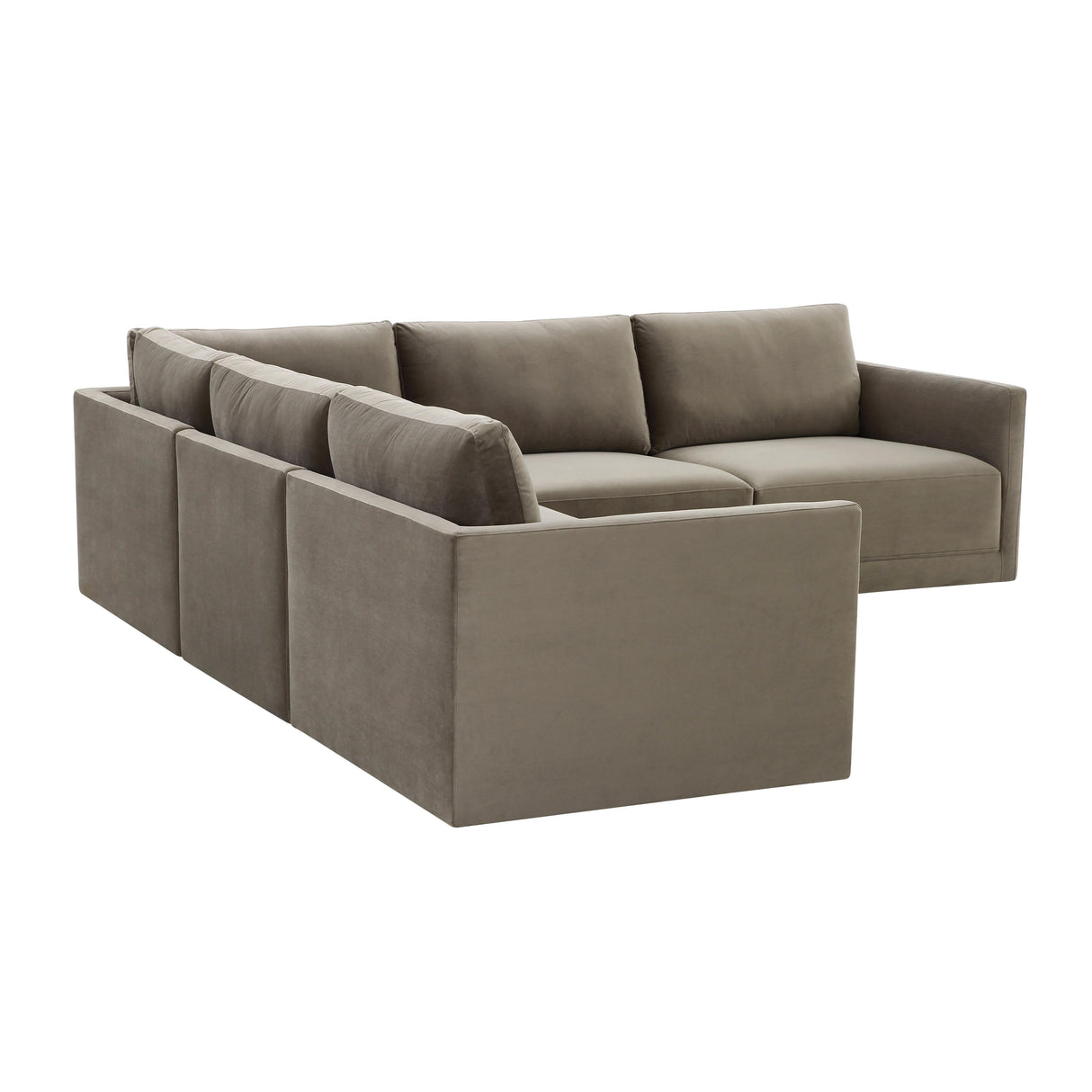 Willow 5-Piece Velvet Modular L Sectional