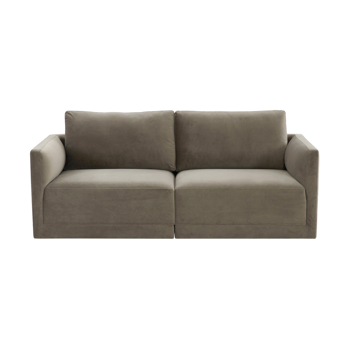 Willow 74" Velvet Modular Loveseat