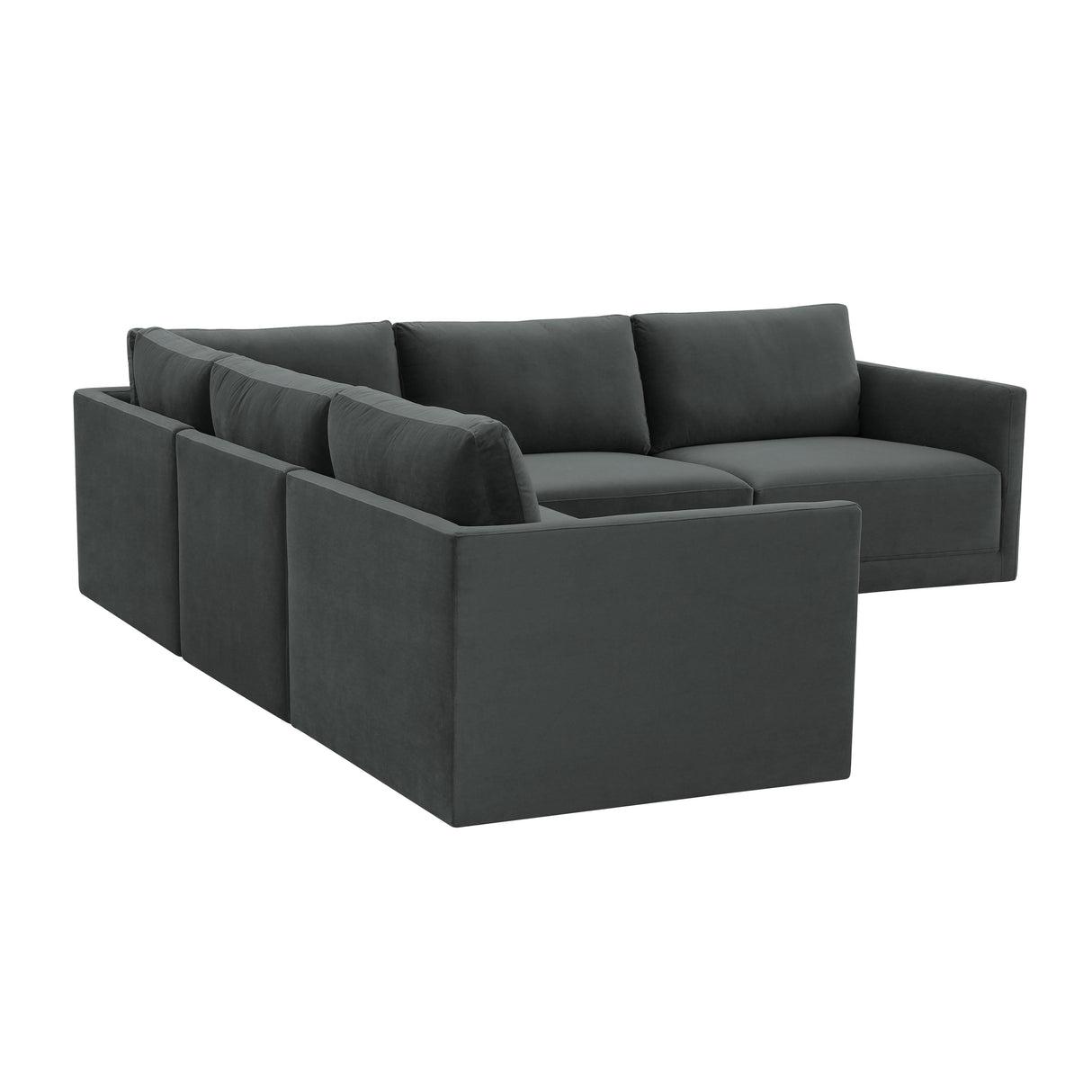 Willow 5-Piece Velvet Modular L Sectional