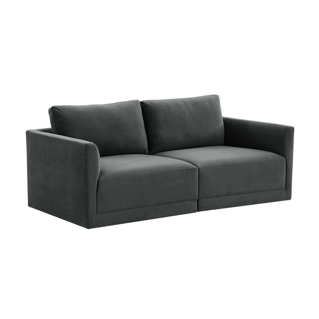 Willow 74" Velvet Modular Loveseat