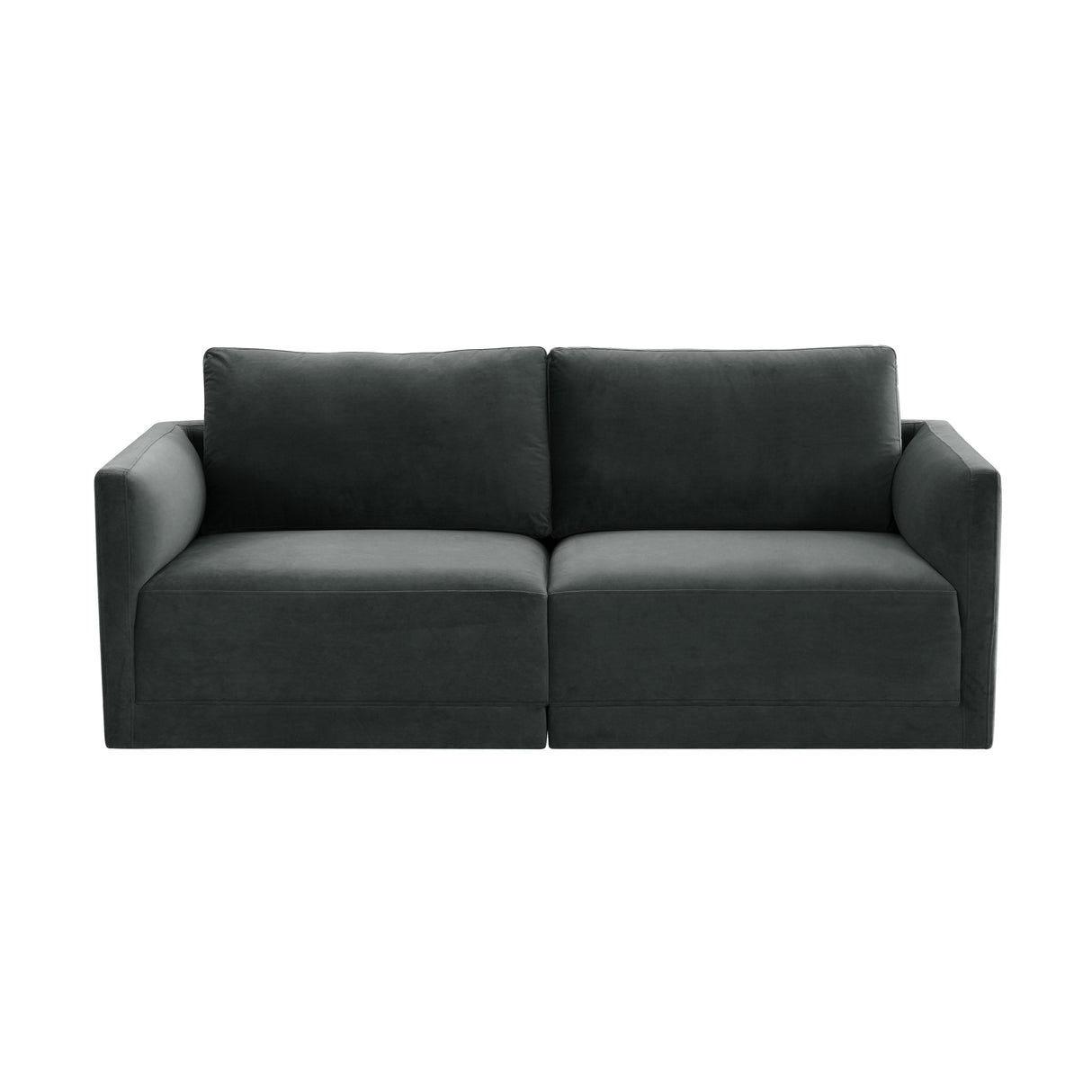 Willow 74" Velvet Modular Loveseat