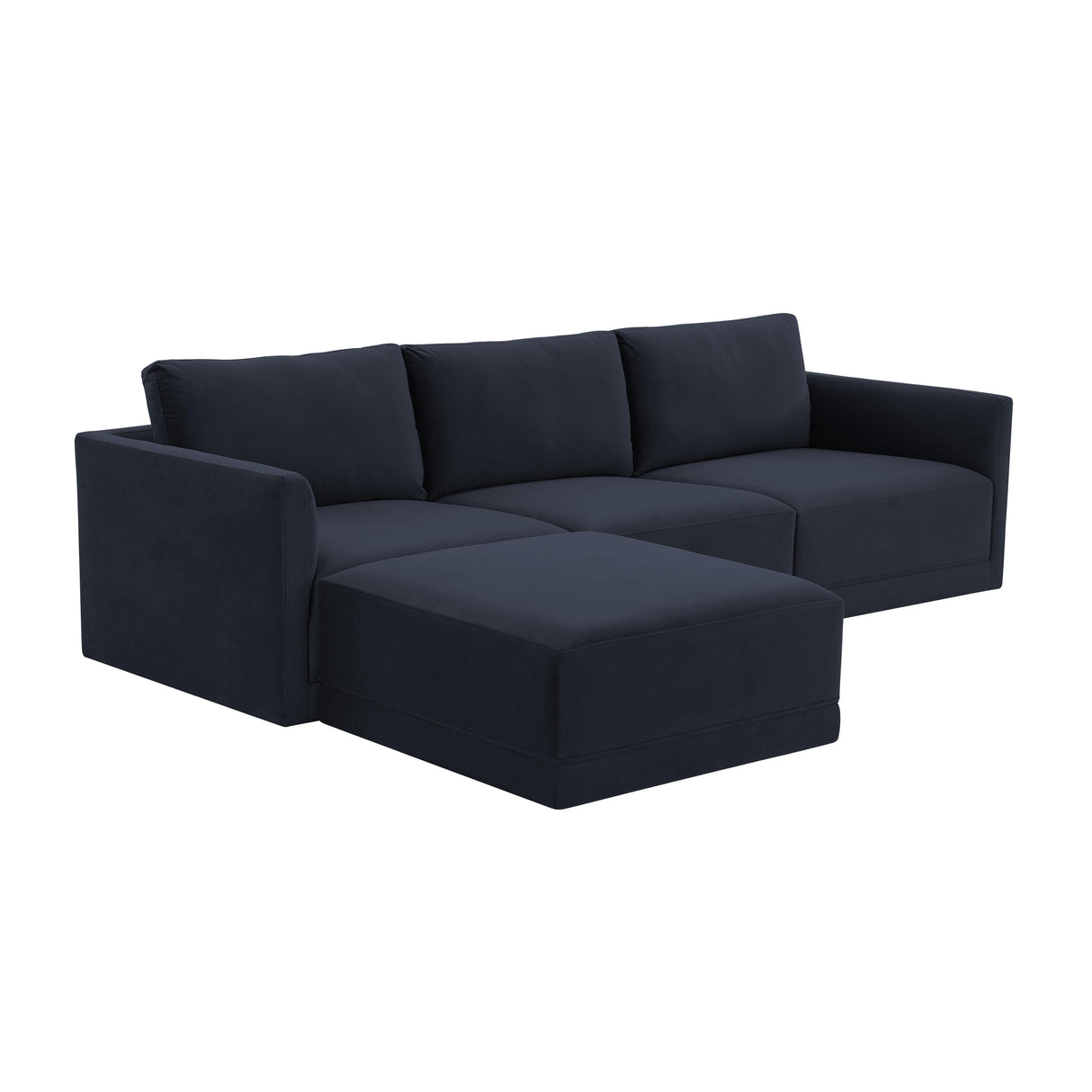 Willow 4-Piece Velvet Modular Sectional