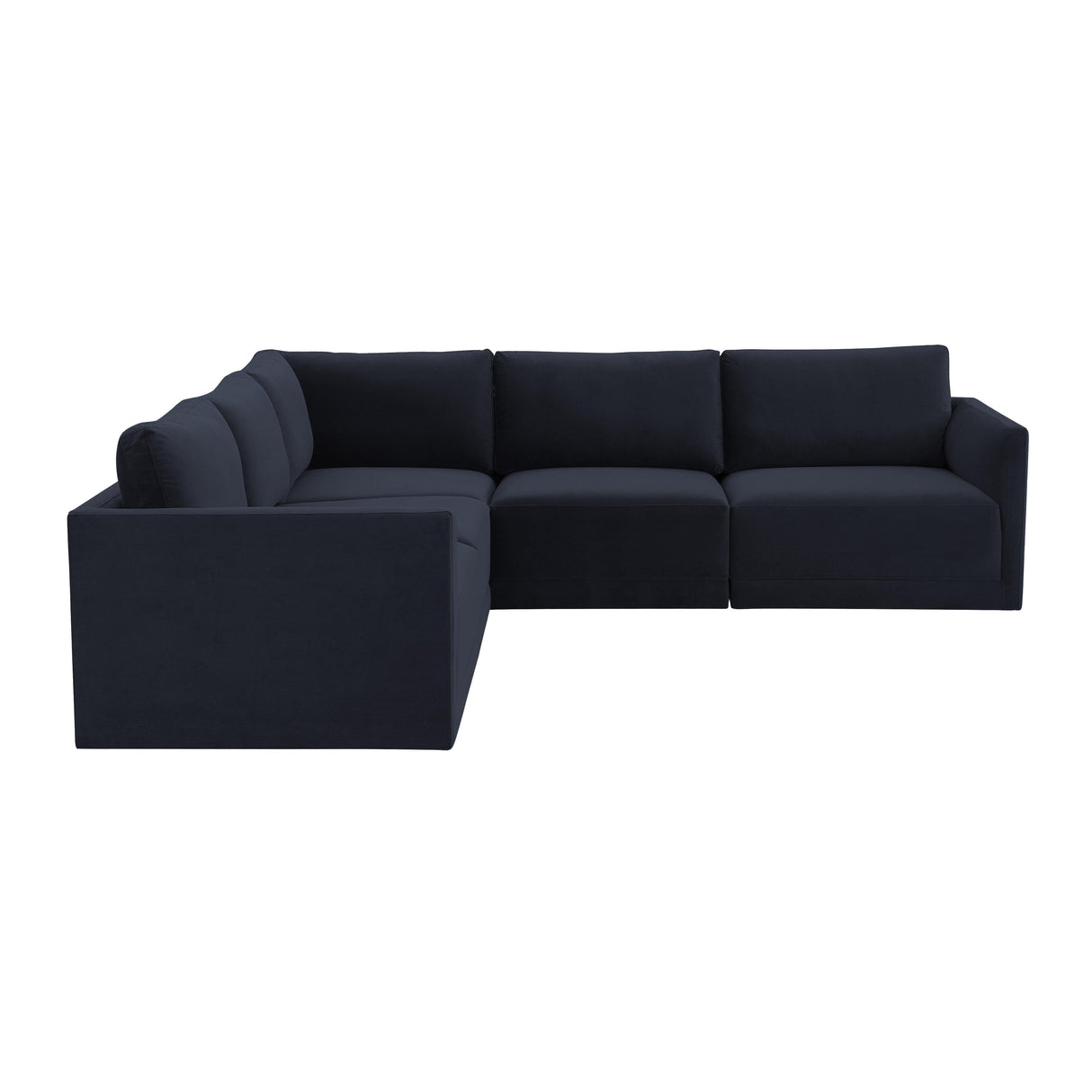 Willow 5-Piece Velvet Modular L Sectional